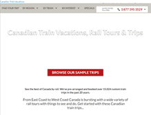 Tablet Screenshot of canadiantrainvacations.com